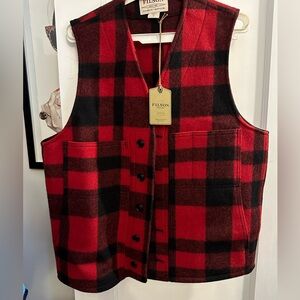 RARE! Filson Women’s Mackinaw Wool Vest in Buffalo Plaid